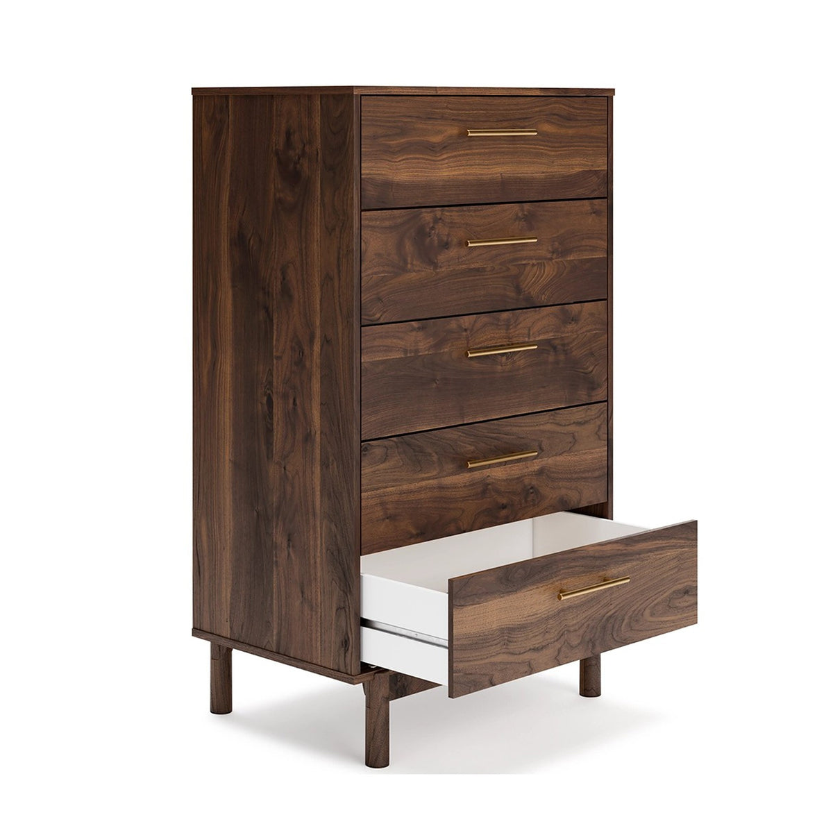 Benjara Kip 50 Inch 5 Drawer Modern Tall Dresser Chest, Dark Brown, Gold Handles - BM296901 |Benzara.com Benjara Kip 50 Inch 5 Drawer Modern Tall Dresser Chest, Dark Brown, Gold Handles - BM296901 |Benzara.com