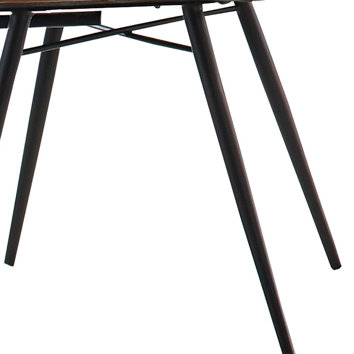 Mia 18 Inch Side Chair, Set of 2, Dyed Brown Leather, Vertical Tufting  - BM297144