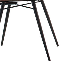 Mia 18 Inch Side Chair, Set of 2, Dyed Brown Leather, Vertical Tufting  - BM297144