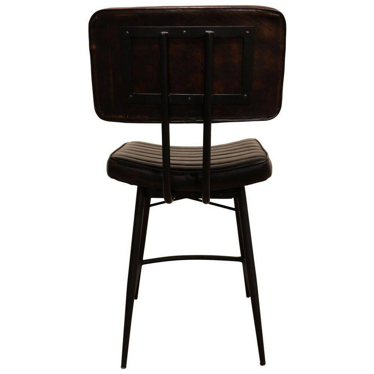 Mia 24 Inch Counter Stool, Set of 2, Hand Dyed Espresso Leather, Tufted
