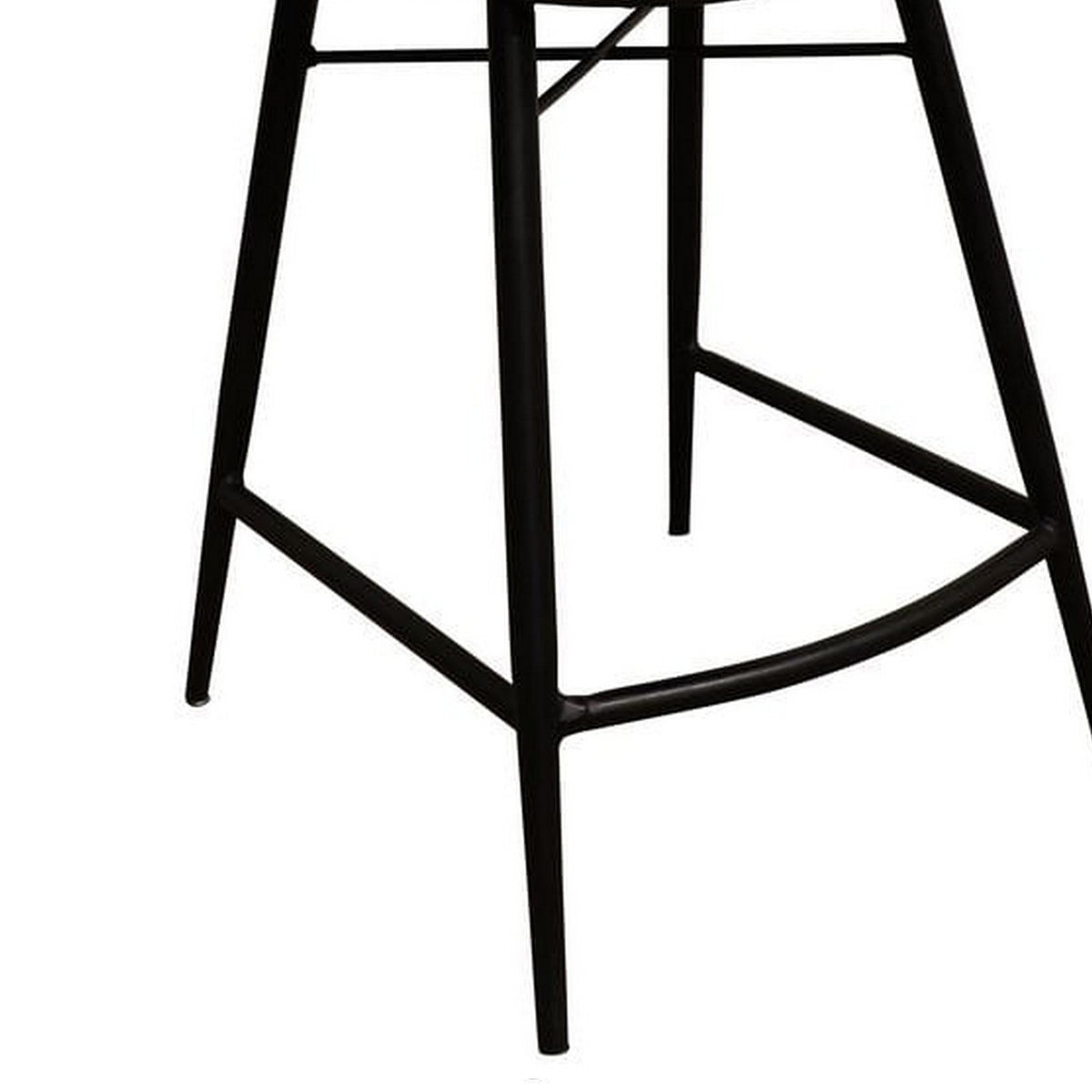 Mia 24 Inch Counter Stool, Set of 2, Hand Dyed Espresso Leather, Tufted