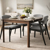21 Inch Side Chair, Set of 2, Gray Fabric Upholstery, Clean Angled Legs  - BM297169