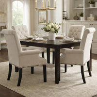 Ali 27 Inch Accent Armchair, Light Gray Fabric Button Tufted Rolled Back