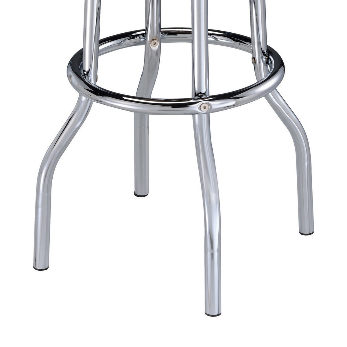 30 Inch Set of 2 Retro Barstools, Retro Red Faux Leather Seats, Chrome Legs  - BM297226