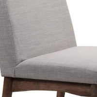 Lee Set of 2 Modern Wood Dining Chairs, Cushioned Seats, Tapered Legs, Gray - BM298985