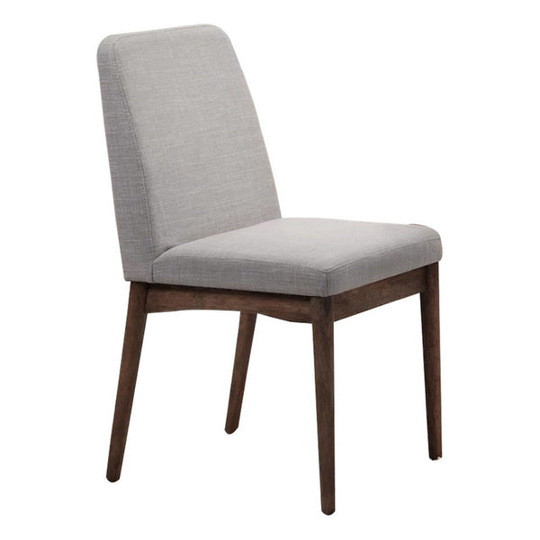 Lee Set of 2 Modern Wood Dining Chairs, Cushioned Seats, Tapered Legs, Gray - BM298985
