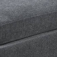 37 Inch Modern Square Ottoman with Foam Seating, Gray Chenille Fabric  - BM298986