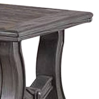 Jax 26 Inch Contemporary End Table, Flared Legs, Beveled, Platinum Gray - BM299000