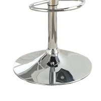 25-29 Inch Swivel Barstool, Set of 2, Cushioned Seat, Red Faux Leather - BM299003