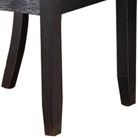 23 Inch Wood Dining Chair, Set of 2, Slatted Back, Cushioned Seat, Gray - BM299004