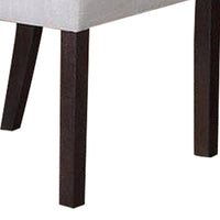 26 Inch Wood Dining Chair with Button Tufted Padded Back, Set of 2, White - BM299010