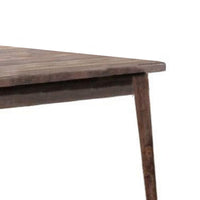 Lee 59 Inch Rectangular Dining Table, Tapered Legs, Modern Brown Grain Wood - BM299060