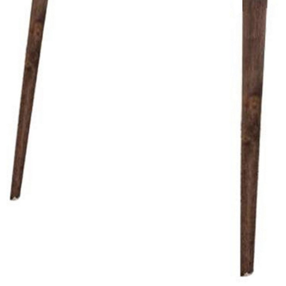 Lee 59 Inch Rectangular Dining Table, Tapered Legs, Modern Brown Grain Wood - BM299060