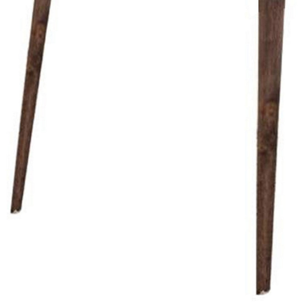 Lee 59 Inch Rectangular Dining Table, Tapered Legs, Modern Brown Grain Wood - BM299060