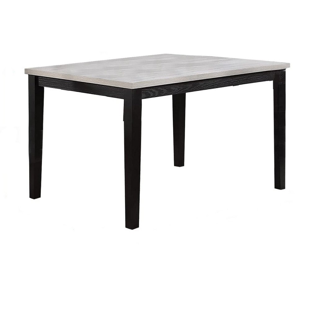 5 Piece Dining Set, Rectangular Table, 4 Chairs, Padded, Espresso Brown - BM299074