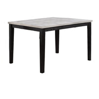 5 Piece Dining Set, Rectangular Table, 4 Chairs, Padded, Espresso Brown - BM299074