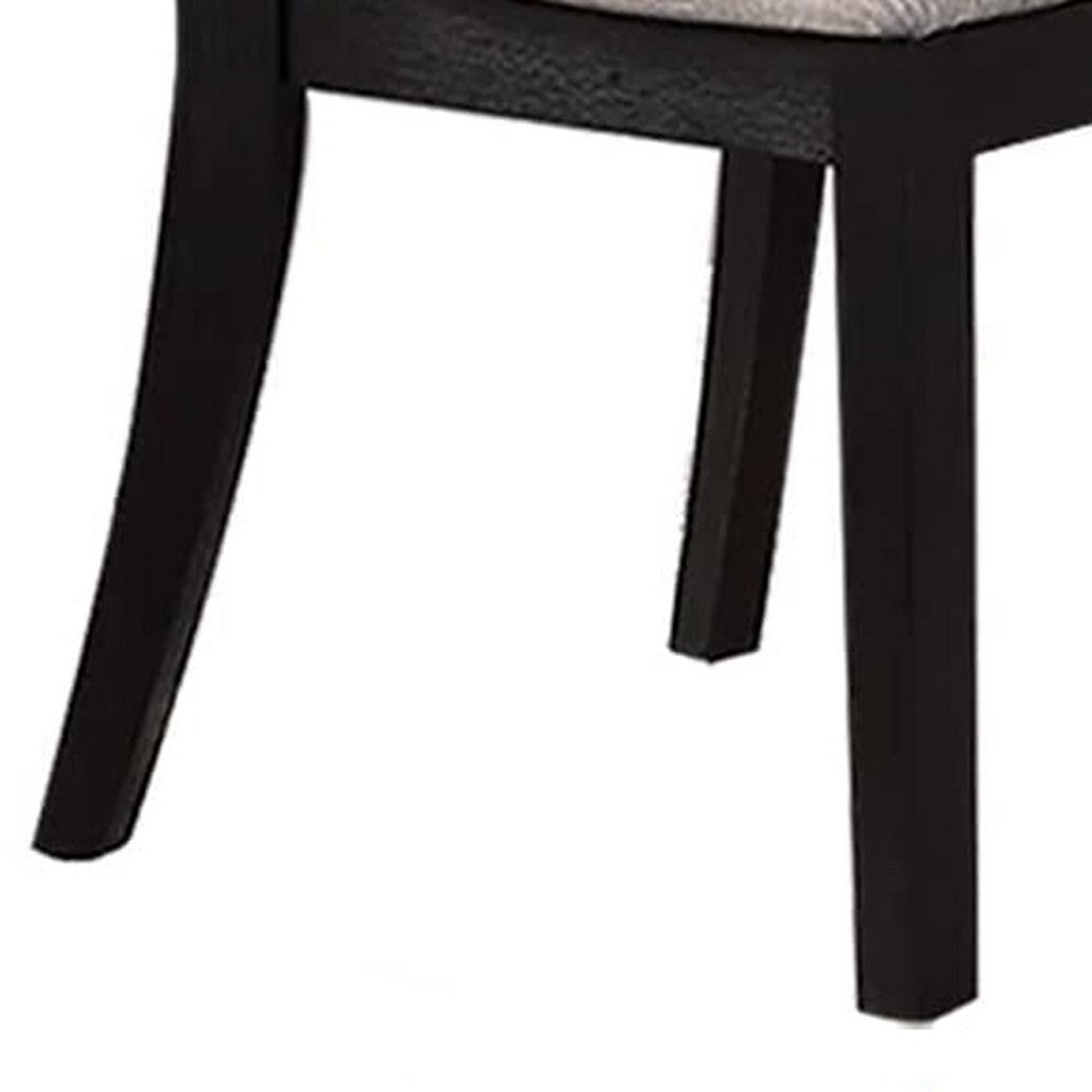 5 Piece Dining Set, Rectangular Table, 4 Chairs, Padded, Espresso Brown - BM299074