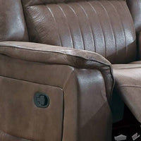 Oya 40 Inch Power Recliner Chair, Pull Tab Mechanism, Rich Brown Leather - BM299106