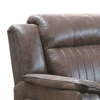 Oya 40 Inch Power Recliner Chair, Pull Tab Mechanism, Rich Brown Leather - BM299106
