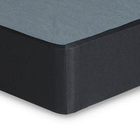 Metal Queen Size Bed Foundation, Removable Gray Fabric Cover, Foldable  - BM299157