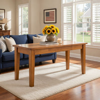 Nova 44 Inch Dining Bench, Tapered Legs, Oak Brown Wood - BM299375