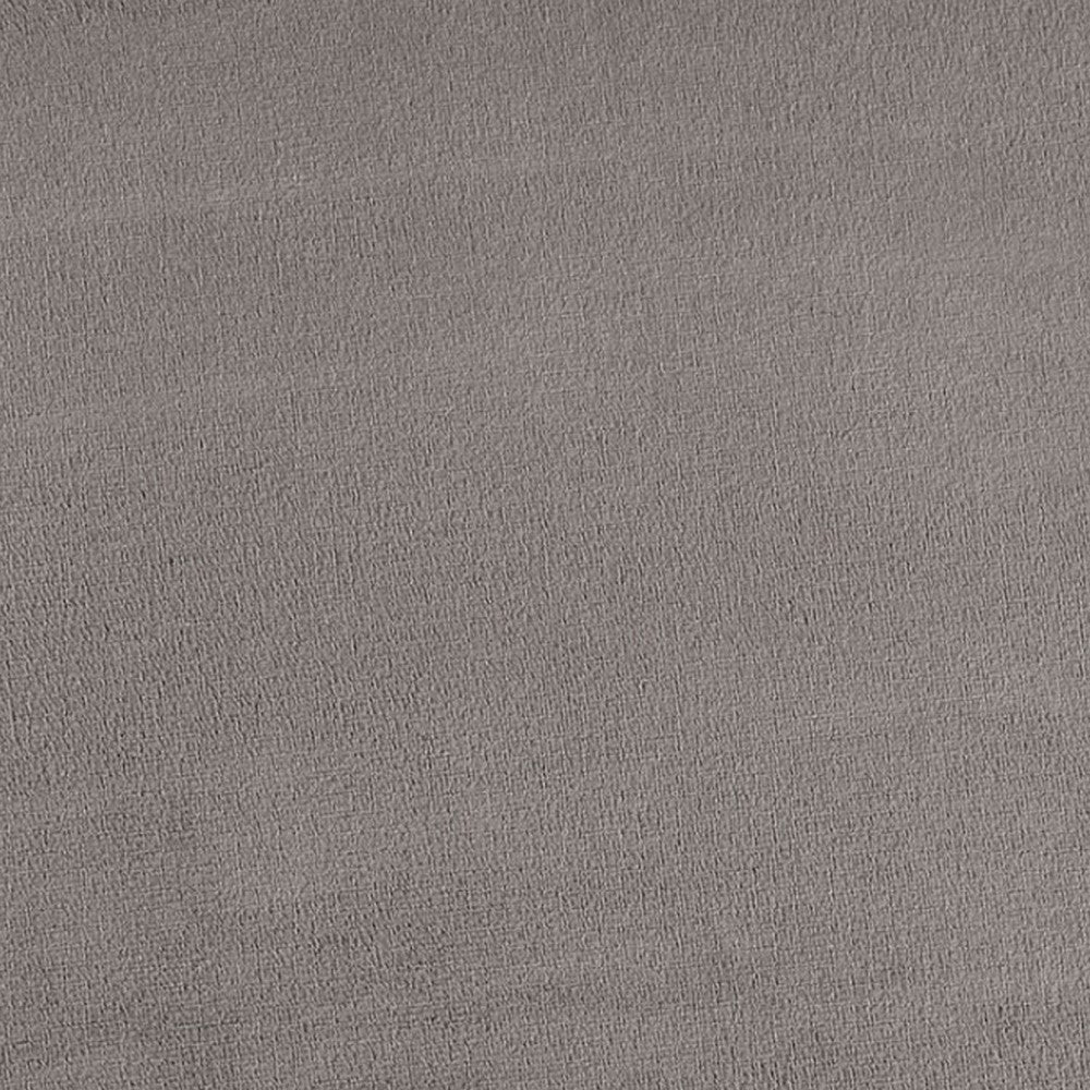 Anzo 32 Inch Square Ottoman, Button Tufting, Chrome Plated Steel Legs, Gray - BM299602