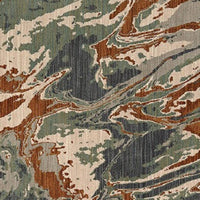 Kiy 5 x 7.5 Modern Medium Area Rug, Swirl Pattern, Distressed Doppler Teal - BM299647