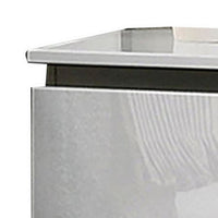 Nav 22 Inch Modern Nightstand with 2 Drawers, Concealed Handles, White - BM299934