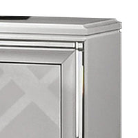 Beli 30 Inch Modern 2 Drawer Nightstand, Carved Acrylic Feet, Crisp White - BM299943