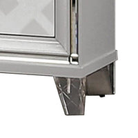 Beli 30 Inch Modern 2 Drawer Nightstand, Carved Acrylic Feet, Crisp White - BM299943