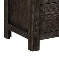 Novi 20 Inch Modern 2 Drawer Nightstand, Wood Grain Details, Dark Gray - BM299949