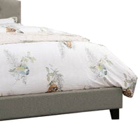 Eni Upholstered King Size Bed, Tufted Adjustable Headboard, Gray Fabric - BM300222