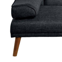 Dora 71 Inch Adjustable Futon Sofa Bed with Vertical Channel Tufting, Black - BM300287