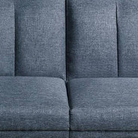 Dora 71 Inch Adjustable Futon Sofa Bed with Vertical Channel Tufting, Blue - BM300291