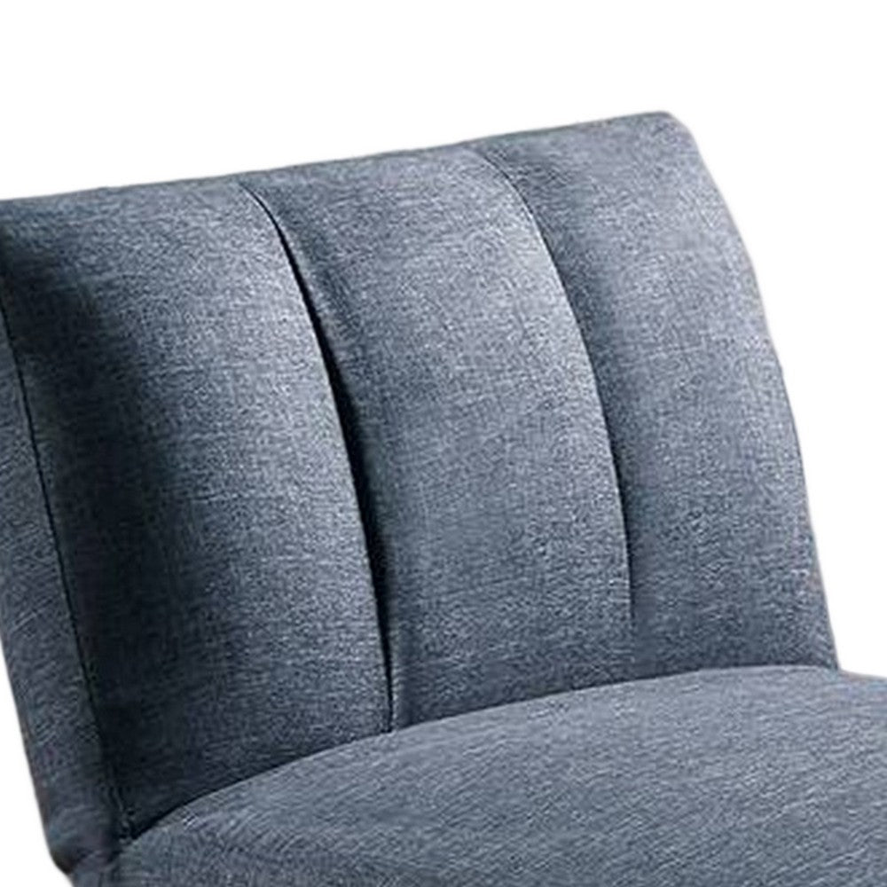 Dora 62 Inch Modern Adjustable Chaise Lounger with Channel Tufting, Blue - BM300292