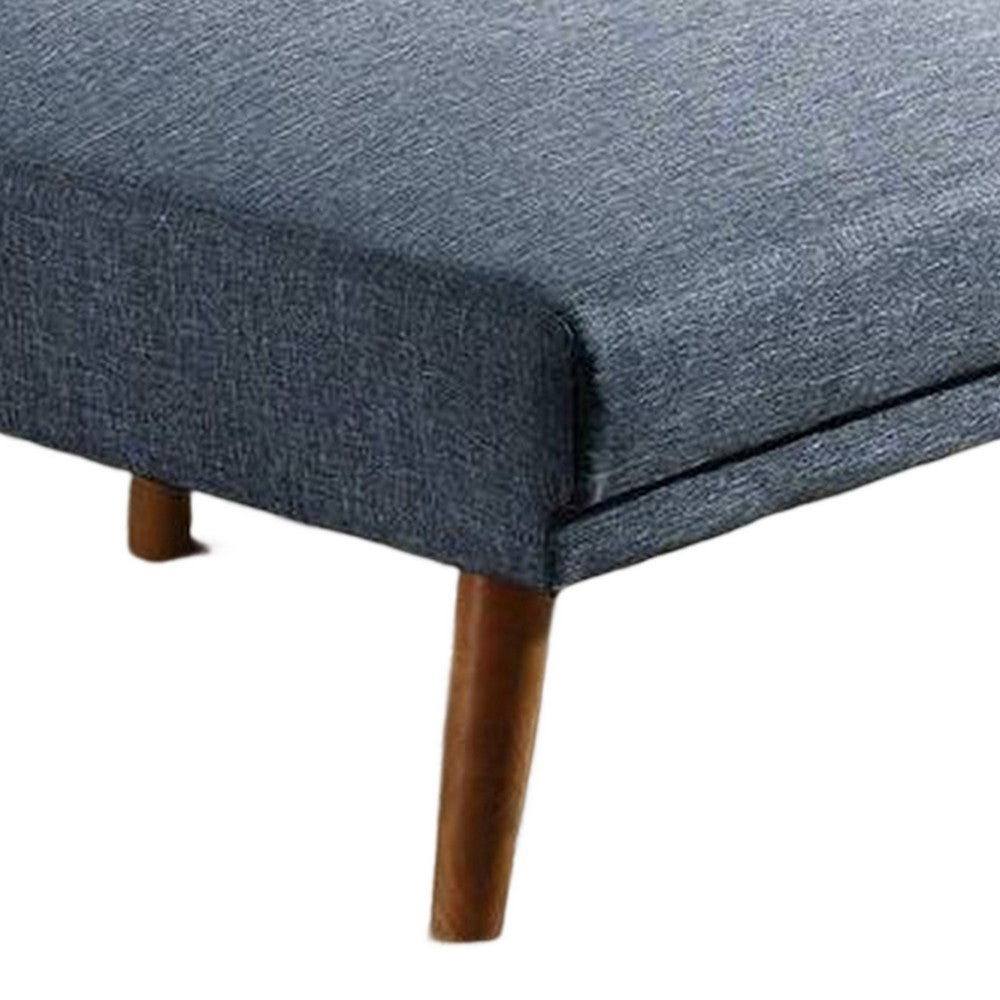 Dora 62 Inch Modern Adjustable Chaise Lounger with Channel Tufting, Blue - BM300292