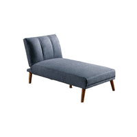 Dora 62 Inch Modern Adjustable Chaise Lounger with Channel Tufting, Blue - BM300292