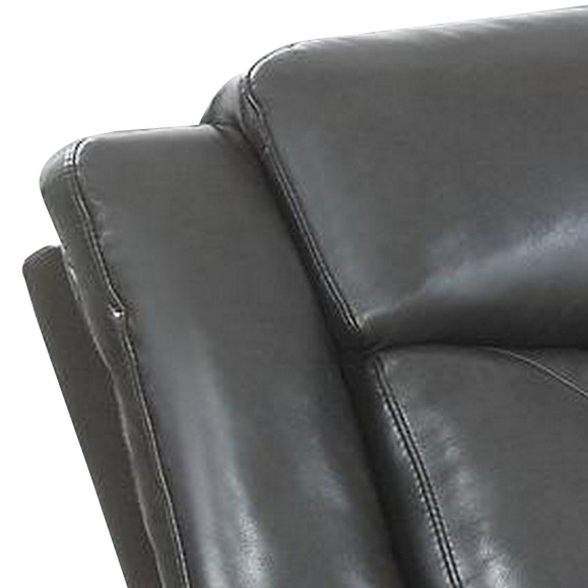 Nuna 40 Inch Power Recliner Chair with Manual Pull Tab, Taupe Faux Leather - BM300312