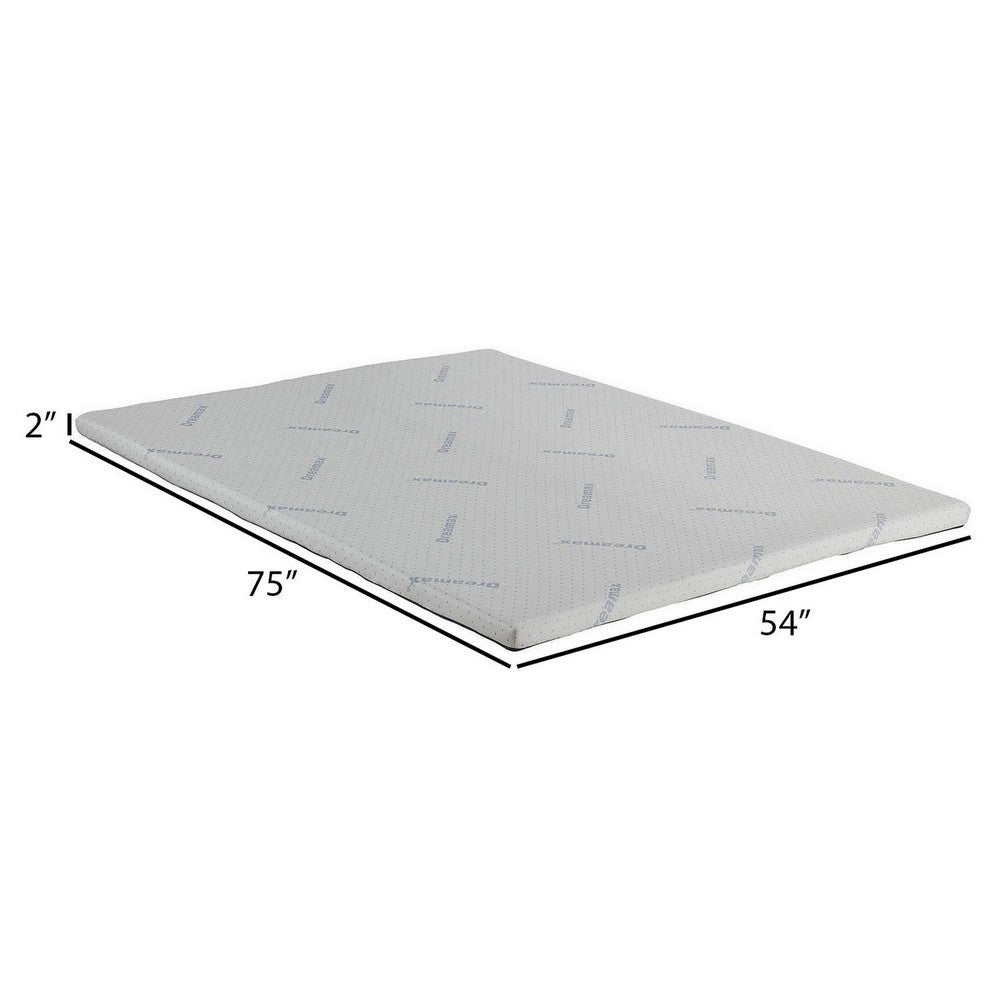 Elf 2 Inch Quilted Full Size Mattress Topper for Bed, Soft Memory Foam - BM300520