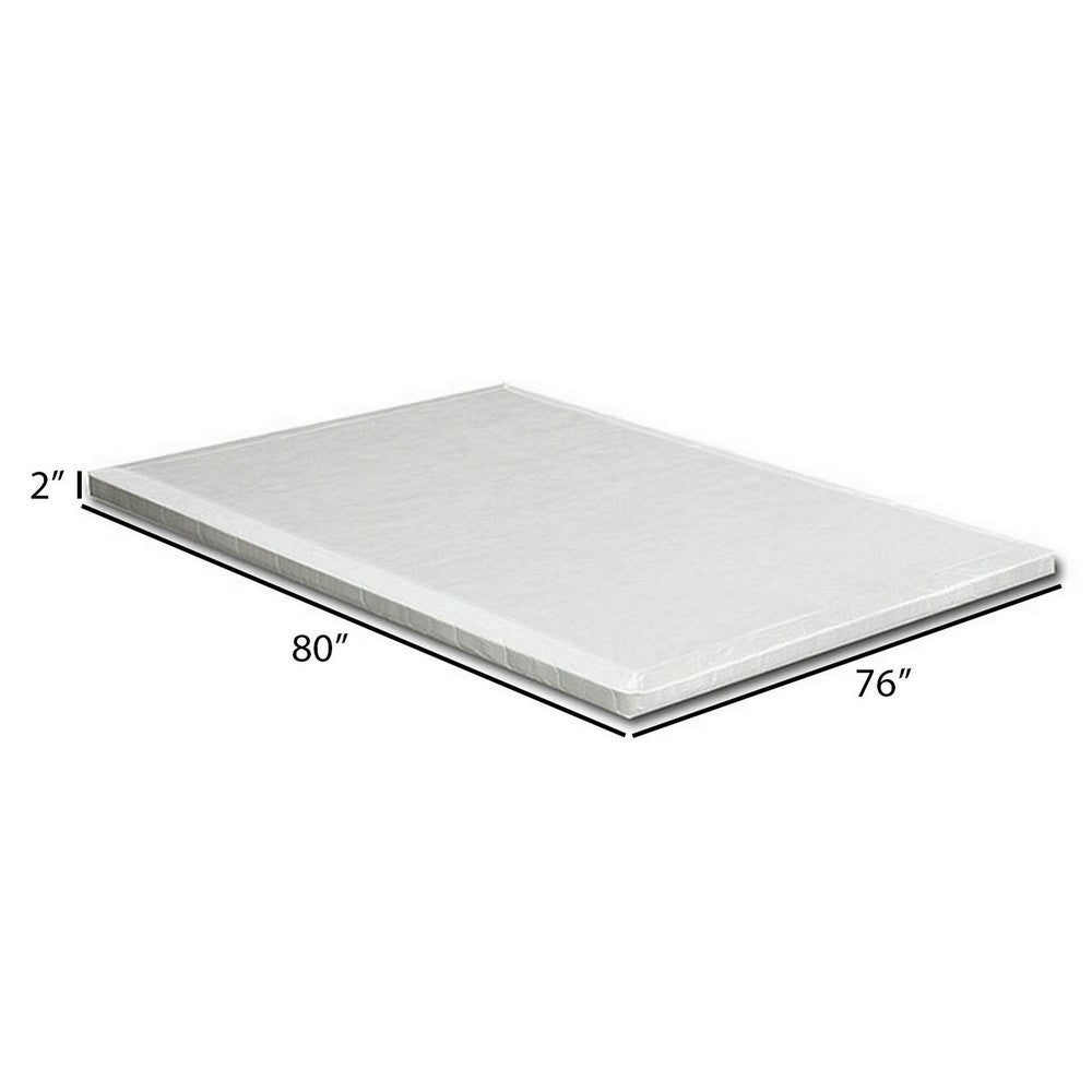Amo 2 Inch King Size Bunkie Board Mattress Foundation with Slats, Foam - BM300523