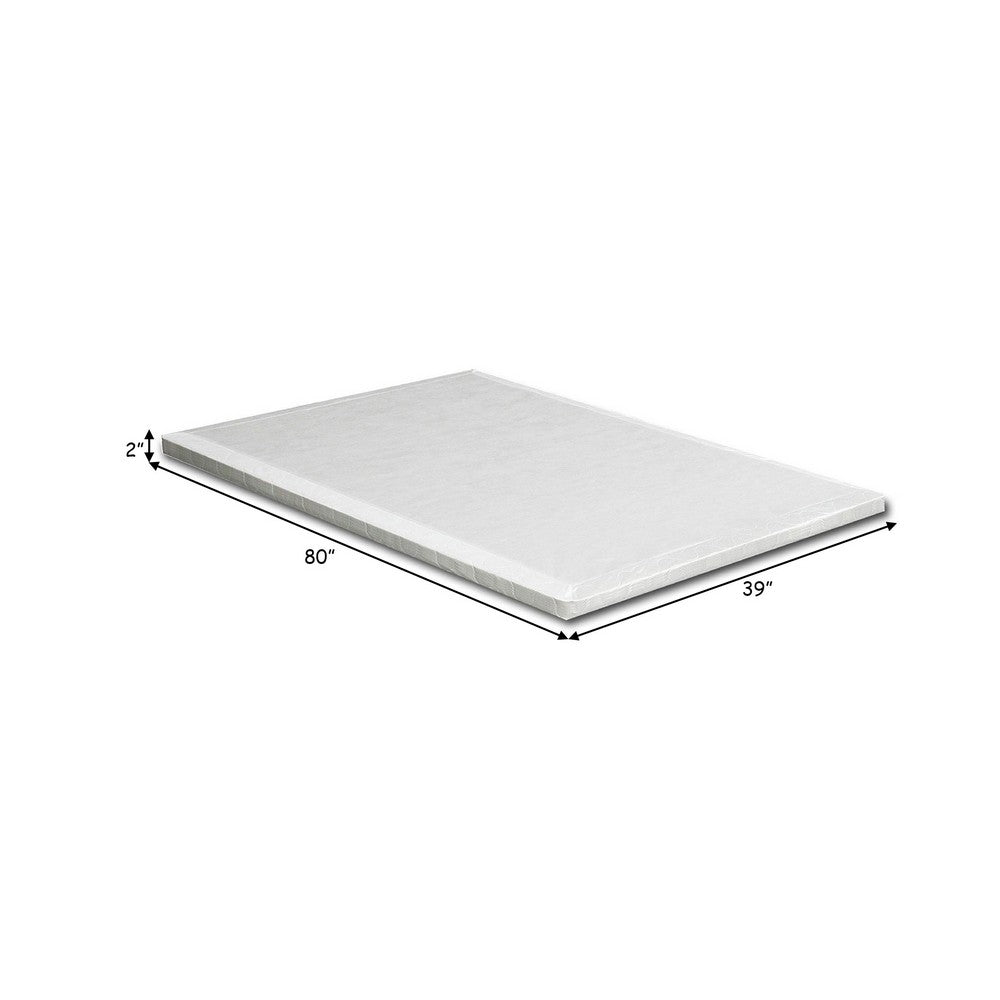 Amo 2 Inch XL Twin Size Bunkie Board Mattress Foundation with Slats, Foam - BM300528