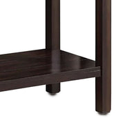 Cora 48 Inch Console Sofa Table, Faux Marble, Block Legs, Espresso Brown - BM300548