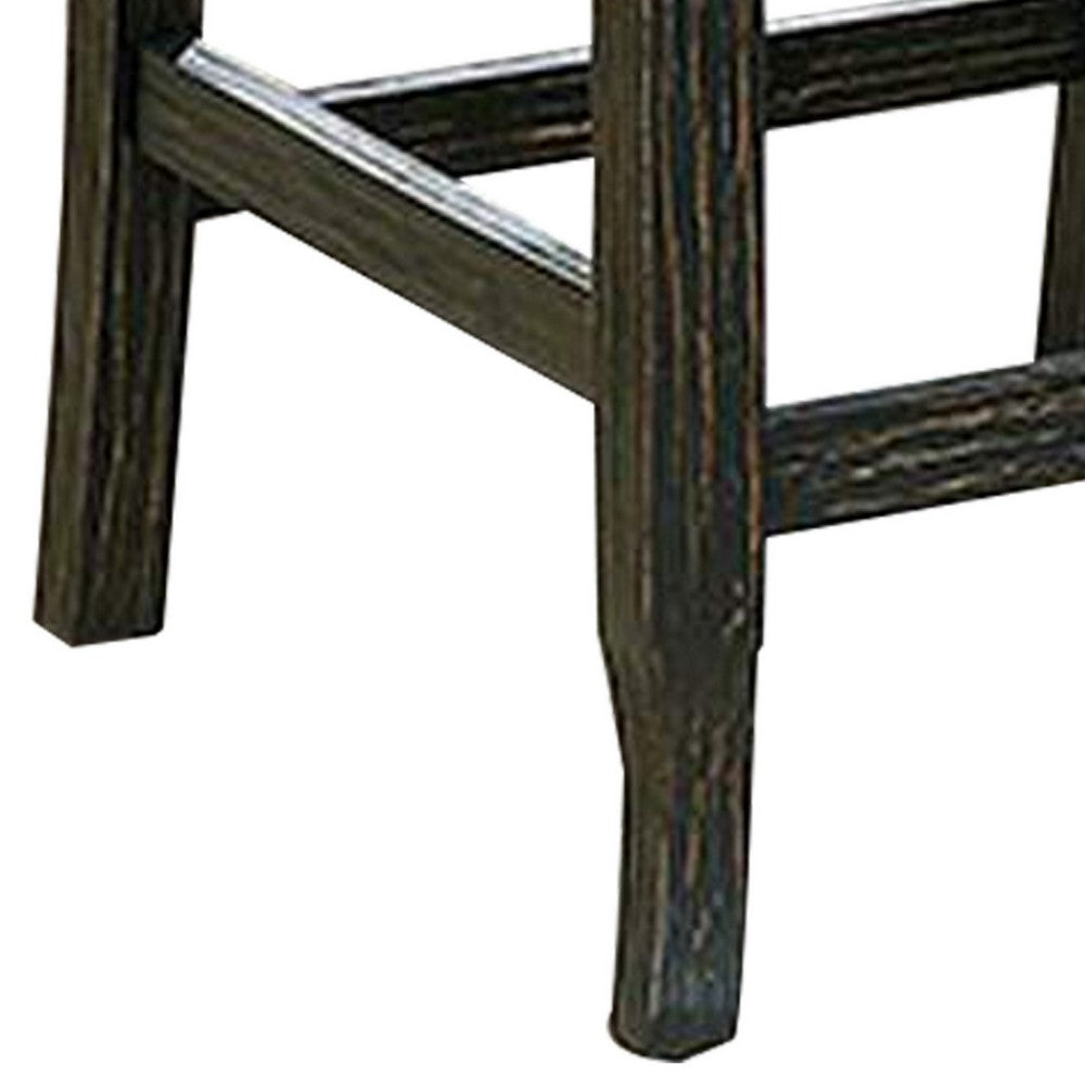 Bega 24 Inch Counter Height Chair, Set of 2, Wingback, Tufted, Smooth Gray - BM300619