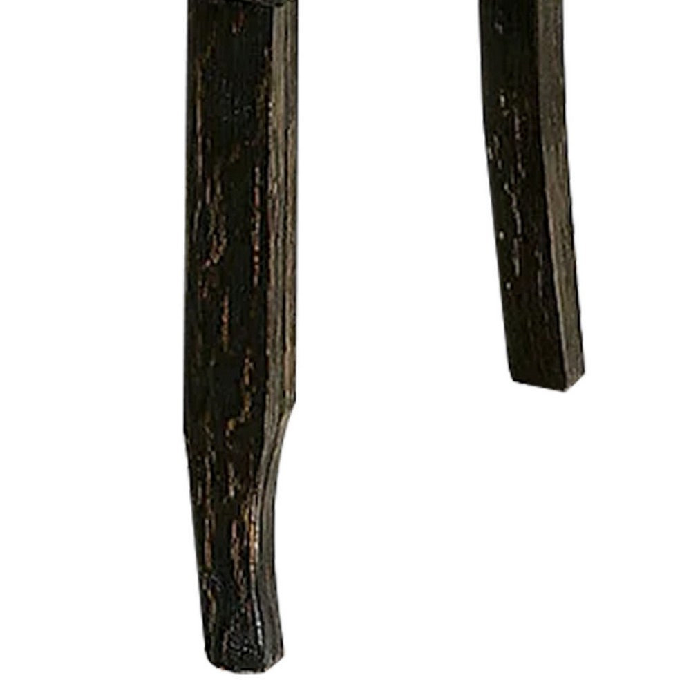 Bega 23 Inch Dining Chair, Set of 2, Wingback, Button Tufted, Black, Gray - BM300620