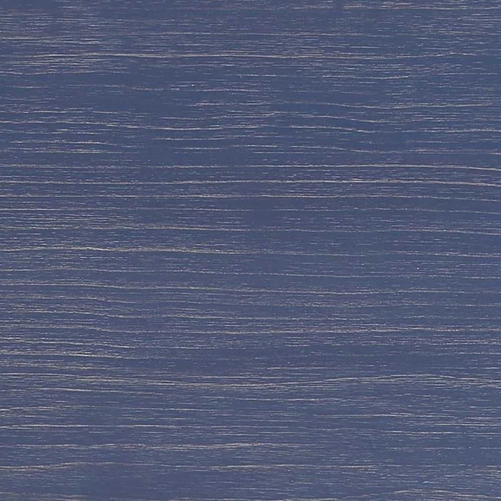 Eala 3 Piece Counter Height Table and Stool Set, Blue Wood, Gray Fabric - BM300630