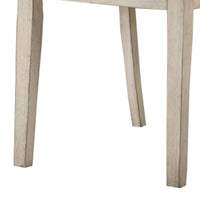 Ara 18 Inch Dining Chair, Set of 2, Crossbuck Back, White Wood, Gray Fabric - BM300637