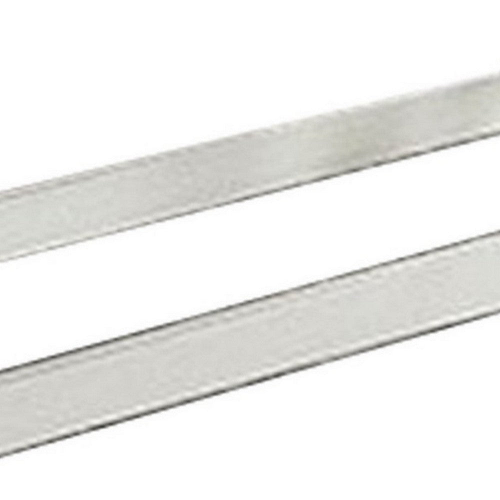 Rune 41 Inch Counter Height Bench, Off White Wood Base, Gray Padded Seat - BM300643