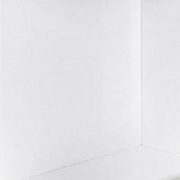 Liam 22 Inch Square Side End Table, White Wood, Pedestal Base, Glass Top - BM300741