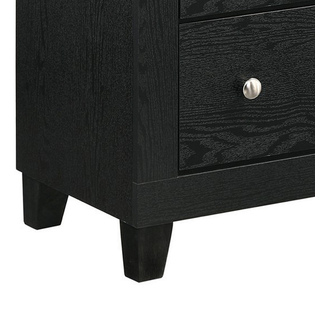 Benjara Yoh 47 Inch Tall 4 Drawer Dresser Chest with Marble Top, Metal Knobs, Black Benjara Yoh 47 Inch Tall 4 Drawer Dresser Chest with Marble Top, Metal Knobs, Black