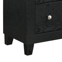 Yoh 47 Inch Tall 4 Drawer Dresser Chest with Marble Top, Metal Knobs, Black - BM300825